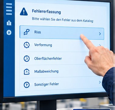 Auswahl aus dem Fehlerkatalog am Terminal